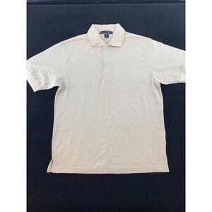 Port Authority Mens XS Beige 100% Pima‎ Cotton Short Sleeve Polo Shirt